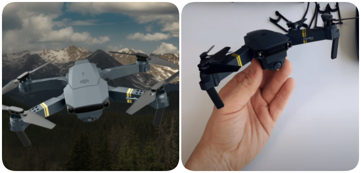 person holding Black Falcon 4K Drone