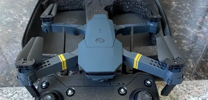 Black Falcon 4K Drone on the ground